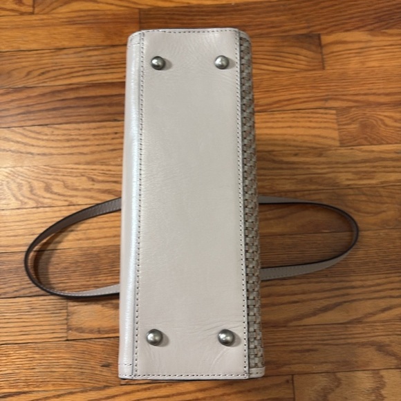 Patricia Nash Leather Ava Medium Woven Tote Stone - Picture 10 of 16